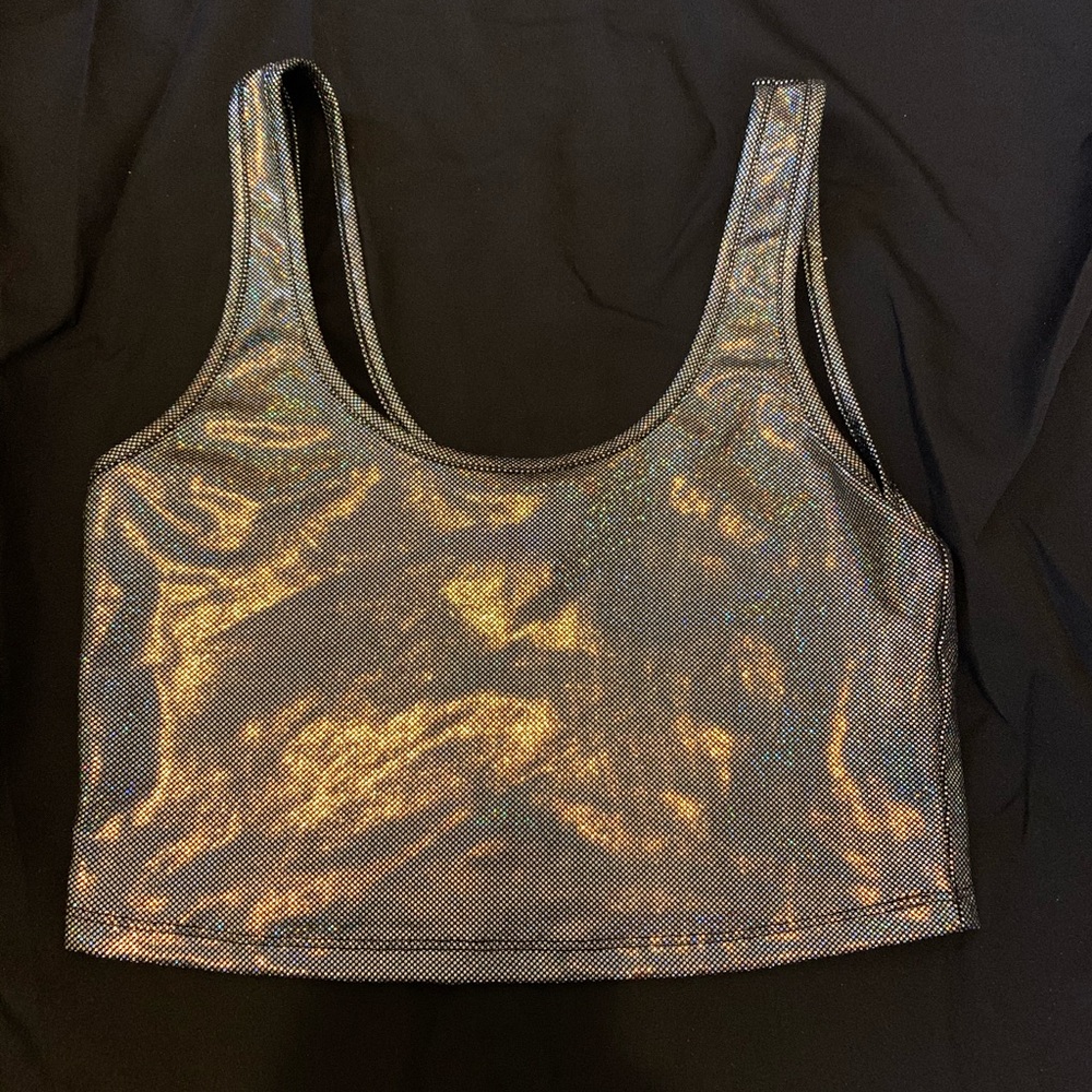 🔴Silver crop tank